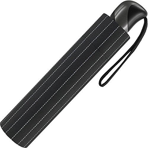 Le Monde du Paraguas – Mini Paraguas Plegable automático de Lujo con una Gran Cobertura, 28 cm, Color Negro