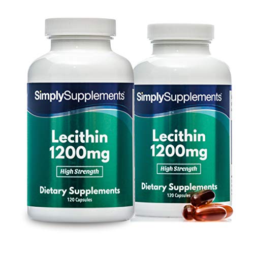 Lecitina 1200mg - ¡Bote para 4 meses! - 120 Cápsulas - SimplySupplements