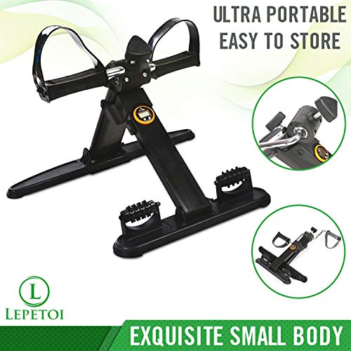 Lepetoi Pedales Estáticos Ejercicio Con Rodillo de Masaje para Promover la Circulación - Entrenamiento en Casa, Ideal para Personas Mayores y Gente Ocupada - Sistema Fácil de Usar, Plegable