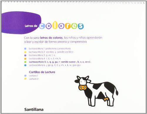 Letras de Colores 5 Cuad Lectoescritura Version Pauta Santillana