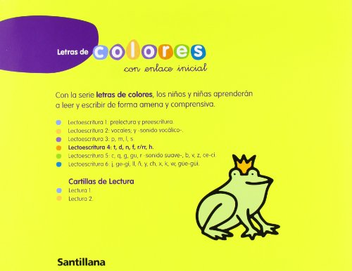 Letras de colores, lectoescritura, Educación Infantil. Cuaderno 4