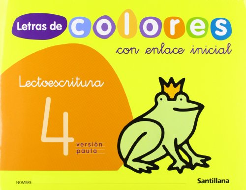 Letras de colores, lectoescritura, Educación Infantil. Cuaderno 4