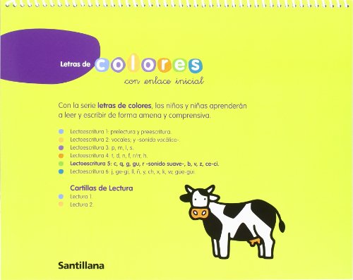 Letras de colores, lectoescritura, Educación Infantil. Cuaderno 5