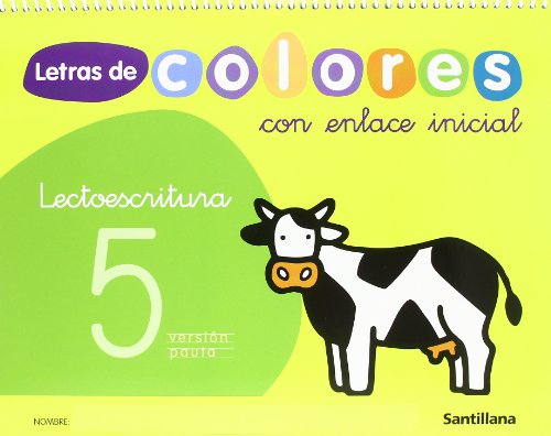 Letras de colores, lectoescritura, Educación Infantil. Cuaderno 5