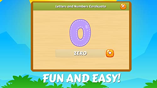 Letras y números Carakuato. Juego educativo para niños, bebés, ancianos o personas con deterioro cognitivo para aprender o practicar el alfabeto y los números