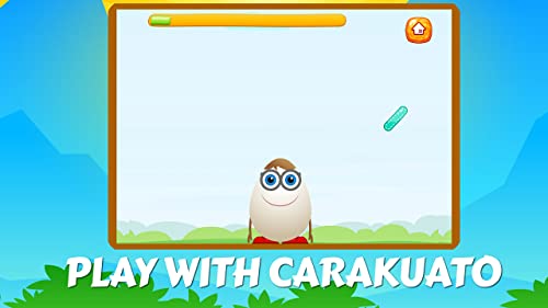 Letras y números Carakuato. Juego educativo para niños, bebés, ancianos o personas con deterioro cognitivo para aprender o practicar el alfabeto y los números