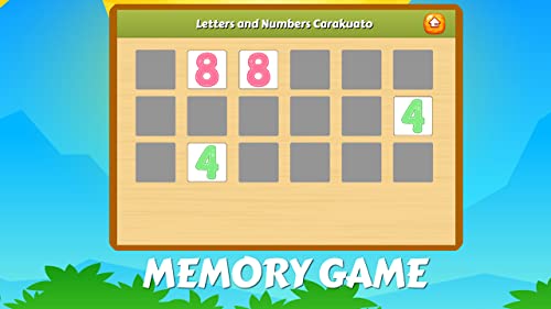 Letras y números Carakuato. Juego educativo para niños, bebés, ancianos o personas con deterioro cognitivo para aprender o practicar el alfabeto y los números