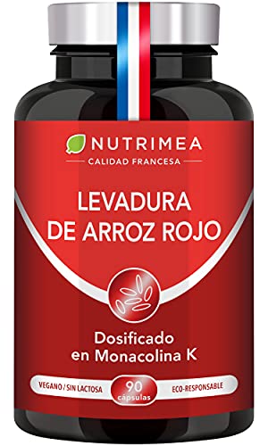 Levadura Roja de Arroz Coenzima Q10 Baja Tu Colesterol Monacolina K CoQ10 Dosis Concentrada Arroz Rojo Puro Monascus Purpureus Tratamiento 3 Meses 600 mg Capsulas Vegano