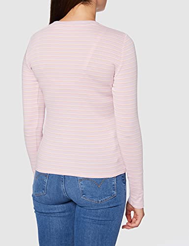 Levi's 501 Crop T-Shirt Camisa Manga Larga, Evening Sand Winsome Orchid, XS para Mujer