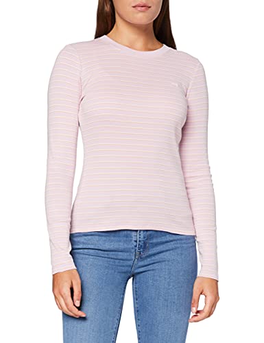 Levi's 501 Crop T-Shirt Camisa Manga Larga, Evening Sand Winsome Orchid, XS para Mujer