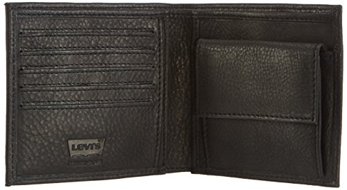 LEVIS FOOTWEAR AND ACCESSORIES Vintage Two Horse Bifold, Monedero Unisex Adulto, Negro, 2x10x11 cm (W x H x L)