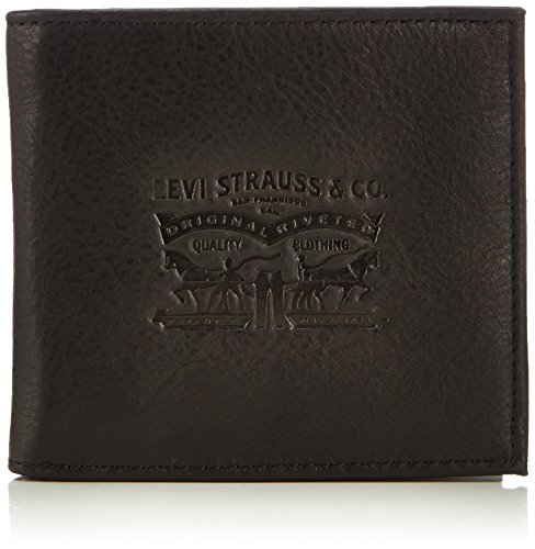 LEVIS FOOTWEAR AND ACCESSORIES Vintage Two Horse Bifold, Monedero Unisex Adulto, Negro, 2x10x11 cm (W x H x L)