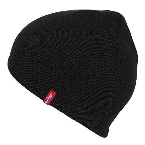 Levi's Otis Beanie, Gorro de punto Unisex adulto, Negro (Black), Medium (Talla del fabricante: S/M)