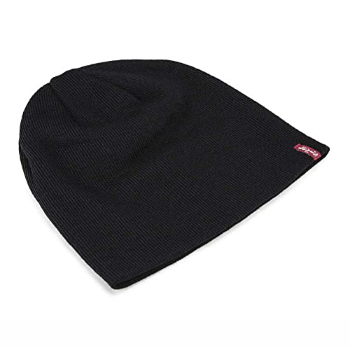 Levi's Otis Beanie, Gorro de punto Unisex adulto, Negro (Black), Medium (Talla del fabricante: S/M)