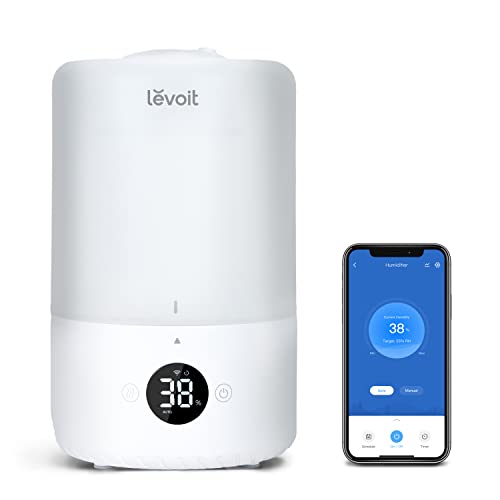 LEVOIT Top-Fill Humidificador 3L a Bebés, Humidificador Ultrasónico de Vapor Frío y Difusor con 25H, <28dB Silencioso AUTO Modo, Compatible con Alexa y APP, Temporizador, Sin BPA a Dormitorio Oficina