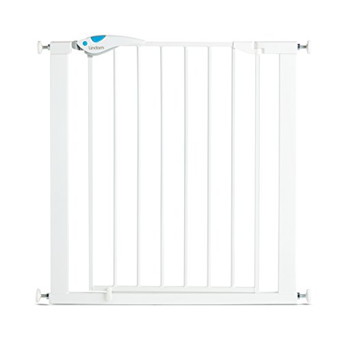 Lindam 051298 Easy Fit Plus Deluxe - Barrera de Seguridad, Blanco, 76 - 82 cm