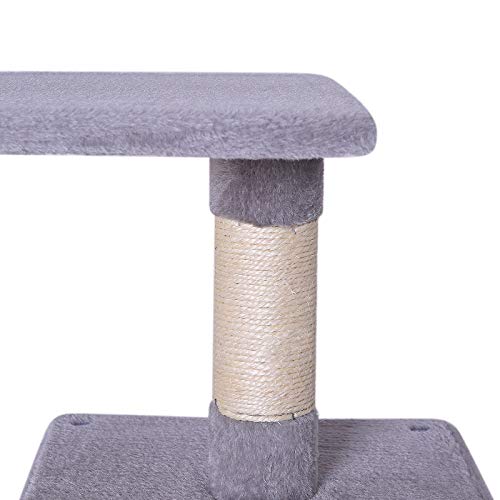 lionto by dibea Árbol rascador árbol para escalar árbol rascador para gatos Altura 85 cm Gris claro