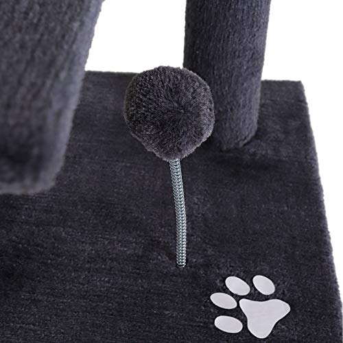 lionto by dibea Árbol rascador para Gatos Altura 112 cm Gris Oscuro