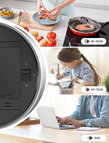 LIORQUE Temporizador de Cocina Digital, Cronómetro Temporizador de Cuenta Atrás 2 en 1, Pantalla LED, 2 Niveles de Brillo, 3 Niveles de Volumen, Imán con Almohadilla de Silicona (Pilas inluidas)