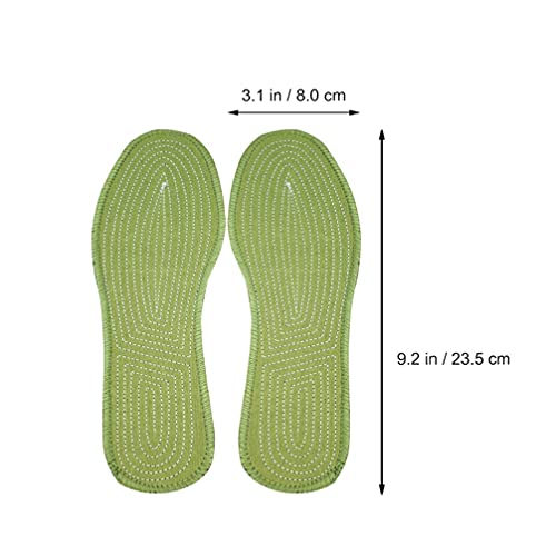 LIXBD 20 pares de plantillas de algodón transpirables y ergonómicas descalzadas plantillas para zapatos para mujeres, hombres y adultos (color: verde, tamaño: 23,5 x 8 x 0,5 cm)