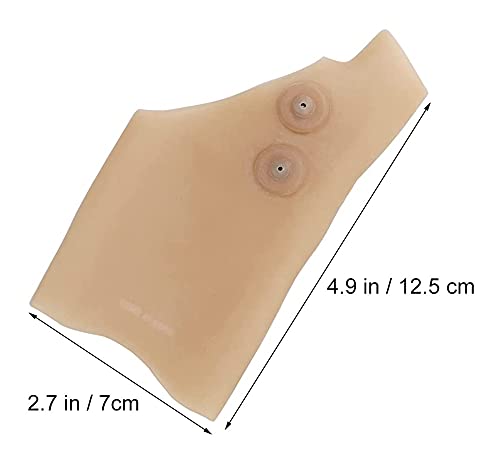 LIXBD Guantes magnéticos de terapia de silicona con agujero para el pulgar para aliviar el dolor de la artritis de la mano, color beige