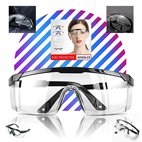 LogicaShop - Juego de Gafas Protectoras Sanitarias Virus para Mujer con Certificado CE, Protección de Ojos, Química Antivaho Transparente de Laboratorio Químico Para Trabajo Hombre