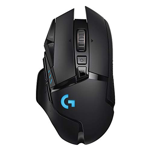 Logitech G502 LIGHTSPEED Ratón Gaming Inalámbrico, Captor HERO 25K, 25,600 DPI, RGB, Peso Reducido, 11 Botones Programables, Batería Larga Duración, POWERPLAY-compatibile, PC, Negro