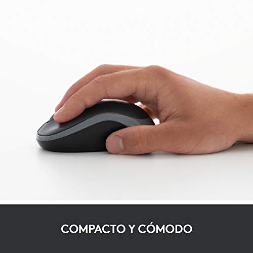 Logitech M185 Ratón Inalámbrico, 2,4 GHz con Mini Receptor USB, Batería 12 Meses, Seguimiento Óptico 1000 DPI, Ambidiestro, PC/Mac/Portátil - Azul