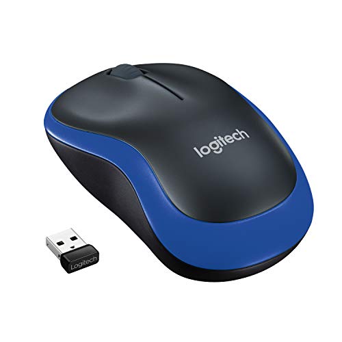 Logitech M185 Ratón Inalámbrico, 2,4 GHz con Mini Receptor USB, Batería 12 Meses, Seguimiento Óptico 1000 DPI, Ambidiestro, PC/Mac/Portátil - Azul