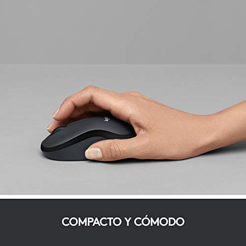 Logitech M220 Ratón Inalámbrico, Botones Silenciosos, 2,4 GHz con Nano-Receptor USB, Seguimiento Óptico 1000 DPI, Batería 18 Meses, Ambidiestro, Compatible con PC/Mac/Portátil - Blanco