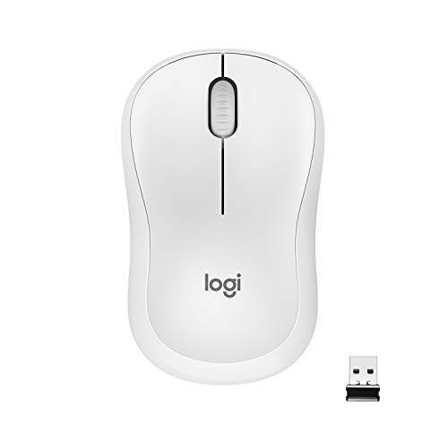 Logitech M220 Ratón Inalámbrico, Botones Silenciosos, 2,4 GHz con Nano-Receptor USB, Seguimiento Óptico 1000 DPI, Batería 18 Meses, Ambidiestro, Compatible con PC/Mac/Portátil - Blanco