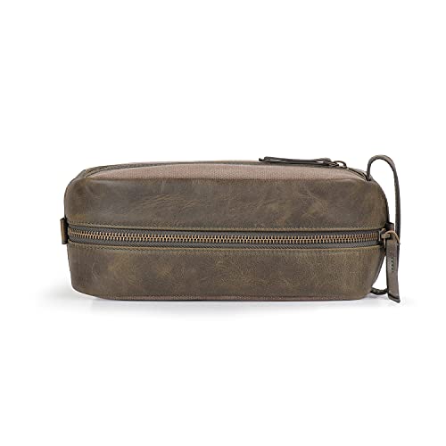 Londo Bolso de Aseo, Viaje en Cuero Genuino, para cosméticos, afeitarse los artículos, Dopp Kits, Unisex