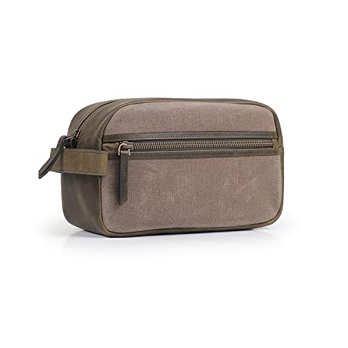 Londo Bolso de Aseo, Viaje en Cuero Genuino, para cosméticos, afeitarse los artículos, Dopp Kits, Unisex