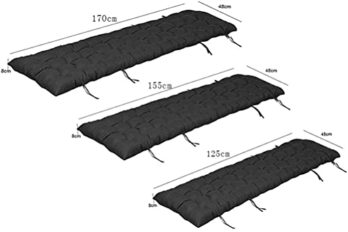 Lovemorebuy Cojines de Silla, Cojines para sillas, por tumbonas, mecedoras terraza, Jardín (48 * 125 * 8 cm, rojo)