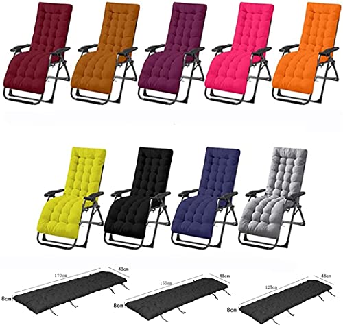 Lovemorebuy Cojines de Silla, Cojines para sillas, por tumbonas, mecedoras terraza, Jardín (48 * 125 * 8 cm, rojo)