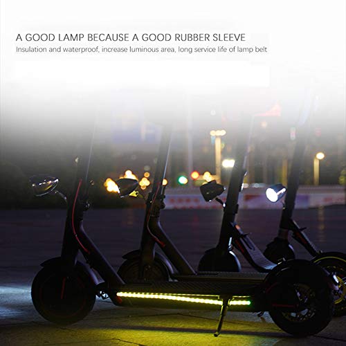 LTXDJ Tira de luz para Scooter eléctrico, luz de Tira LED de Advertencia de Scooter Plegable, luz Decorativa de Seguridad para Ciclismo Impermeable para Xiaomi M365 / Pro/Ninebot