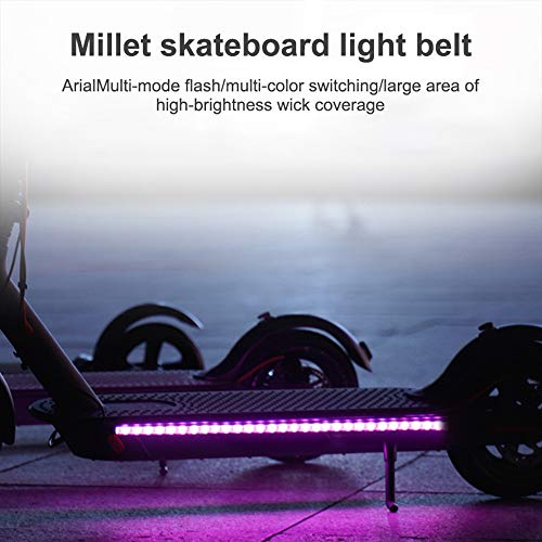 LTXDJ Tira de luz para Scooter eléctrico, luz de Tira LED de Advertencia de Scooter Plegable, luz Decorativa de Seguridad para Ciclismo Impermeable para Xiaomi M365 / Pro/Ninebot