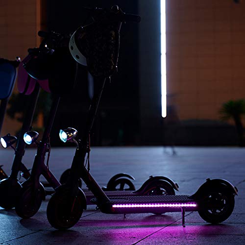 LTXDJ Tira de luz para Scooter eléctrico, luz de Tira LED de Advertencia de Scooter Plegable, luz Decorativa de Seguridad para Ciclismo Impermeable para Xiaomi M365 / Pro/Ninebot