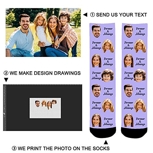 Luincas Calcetines Personalizados Cara, Estampados Calcetines Graciosos, Animales Calcetin Personalizado,Calcetines Divertidos Hombre Mujer