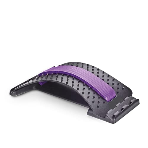 Lumbak Pro Morado- Dispositivo de Estiramiento, 3 Niveles, 3 Modos, Acupuntura, Corrige la Postura de la Espalda, Alivia la Rigidez Muscular, Flexible, Reduce el Estrés