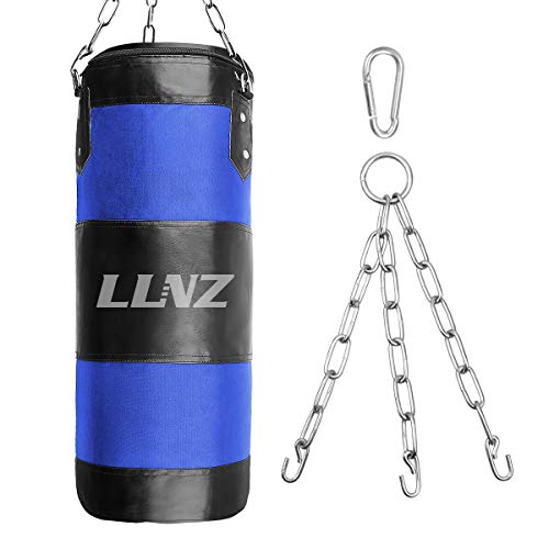 Luniquz Saco de Boxeo sin Relleno para Niños y Adultos, Saco de Arena Bolsa de Entrenamiento Oxford 60 80 100CM con Cadena de Montaje