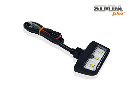 Luz de matrícula de motocicleta lámpara de cola trasera LED universal de 12 V apta para la mayoría de las motocicletas