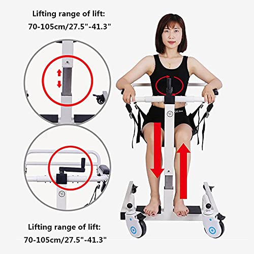 LXBH Elevador para Silla De Ruedas, Grúa para Elevación Y Traslado De Pacientes Grús Hospitalaria Silla De Ruedas para Minusválidos Y Ancianos Reposapiés Reposabrazos A