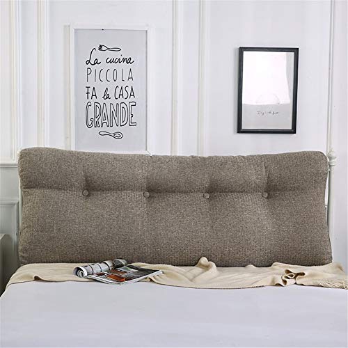 LYDMLZYD Lino Cabecero Triángulo Cojines Simple Curva Respaldo Grande Almohada Desmontable Suave cabecero Cojines amortiguaro para Sofá Cama Dormitorio Oficina etc