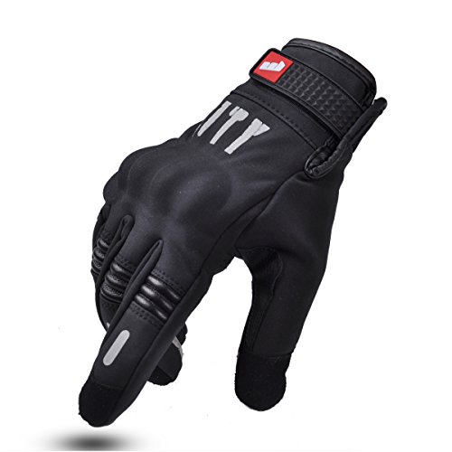 Madbike - Guantes para motocicletas para pantalla táctil, color palm without hole, tamaño Medium