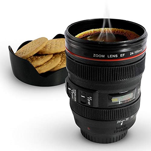 Madprice Taza con objetivo de cámara CUPLENS EF 24-105 mm para desayuno