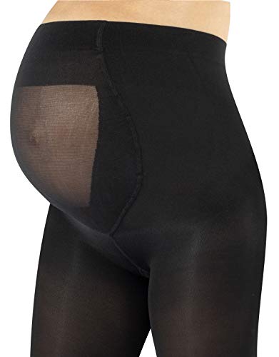 MALLAS INVERNALES PREMAMÁ | LEGGINGS PARA FUTURA MAMA | 100 DEN | NEGRO | S, M, L | CALCETERÍA ITALIANA | (L)