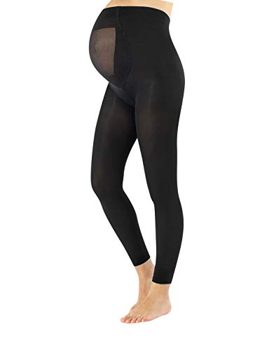 MALLAS INVERNALES PREMAMÁ | LEGGINGS PARA FUTURA MAMA | 100 DEN | NEGRO | S, M, L | CALCETERÍA ITALIANA | (L)