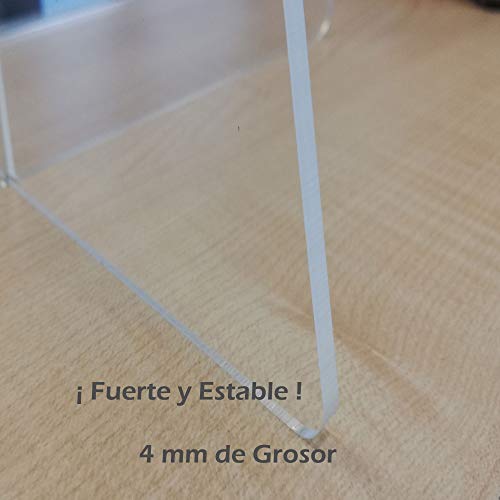 Mampara de protección 100x70cm Grosor 4mm de Metacrilato Transparente con Ventanilla y 2 Bases para Mostrador y Mesa. PRODUCTOS ESTRELLA!! Envío gratis en 1 dia