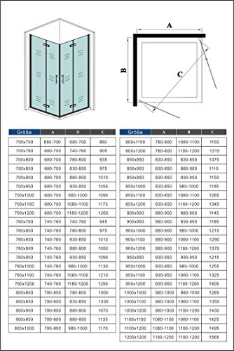 Mampara ducha Cabina de ducha 4 puertas plegables con perfil negro mate,estilo industrial, 5 mm cristal templado, Easyclean 100x70x190cm